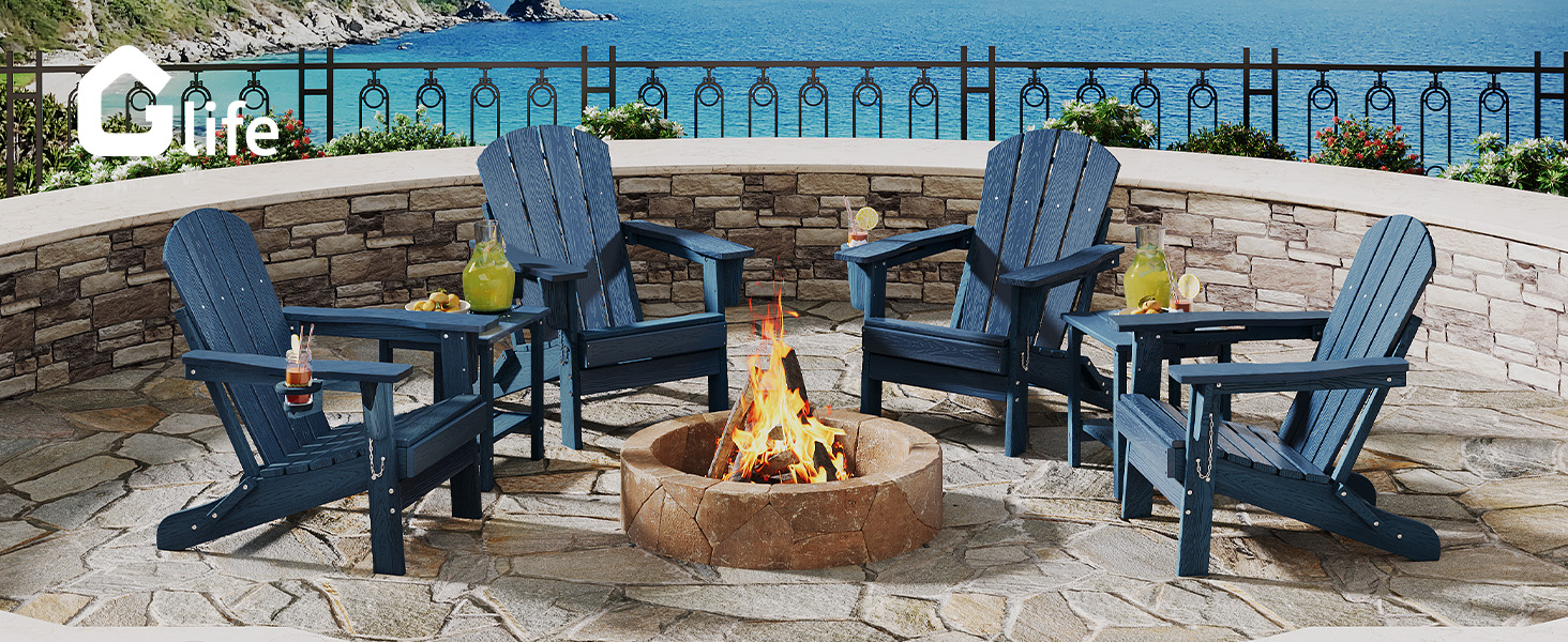 Amazon.com : GarveeLife Folding Adirondack Chair Set of 2 with